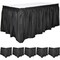 Disposable Table Skirts – 6-Pack Ruffled Plastic Table Skirts – Perfect for Weddings, Engagement Parties, Birthdays, Business Events, Baby Showers, Black, Suitable for Tables Up To 8 Feet Long